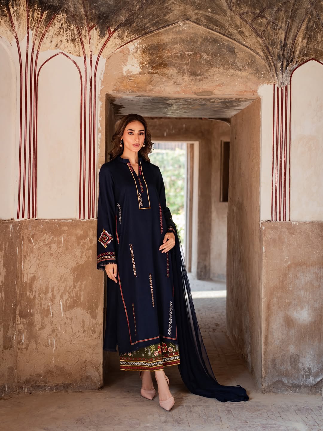 Roha Embroidered 3pc Dress