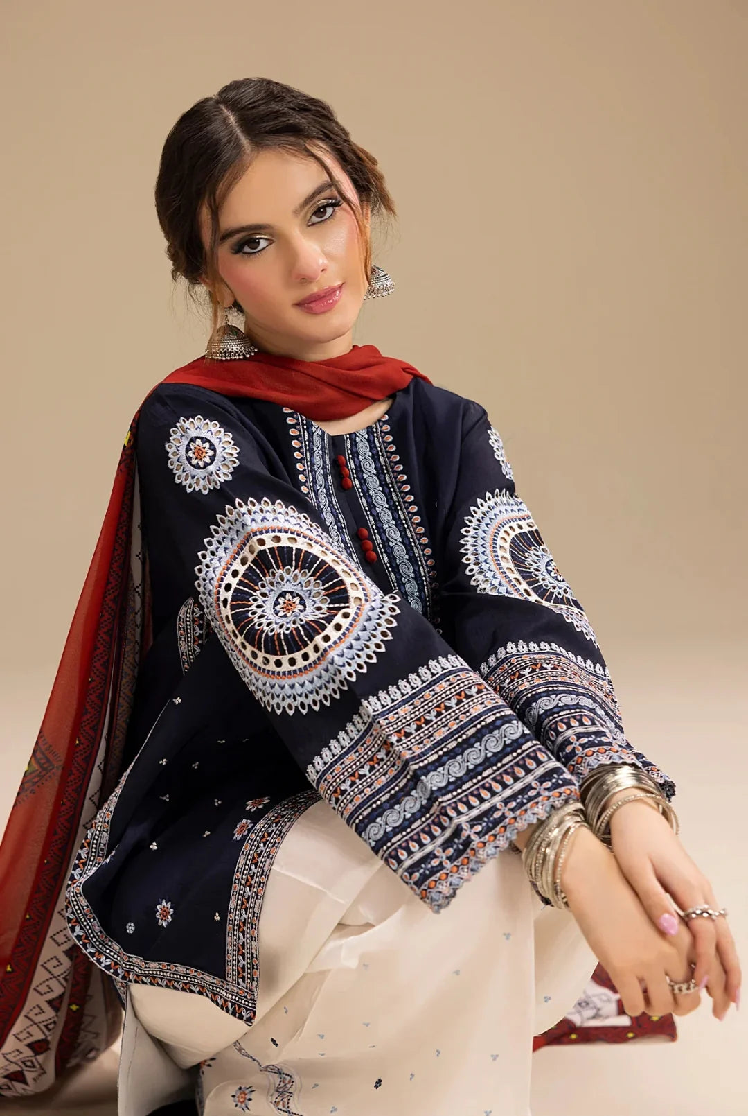 Arzu Full Embroidered 3pcs(Stitched) RL-3