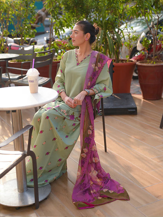 Celadon Petals 3pc Dress