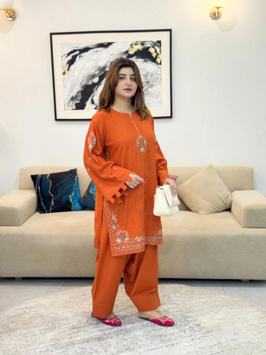 Zobia Emb 2pc Dress