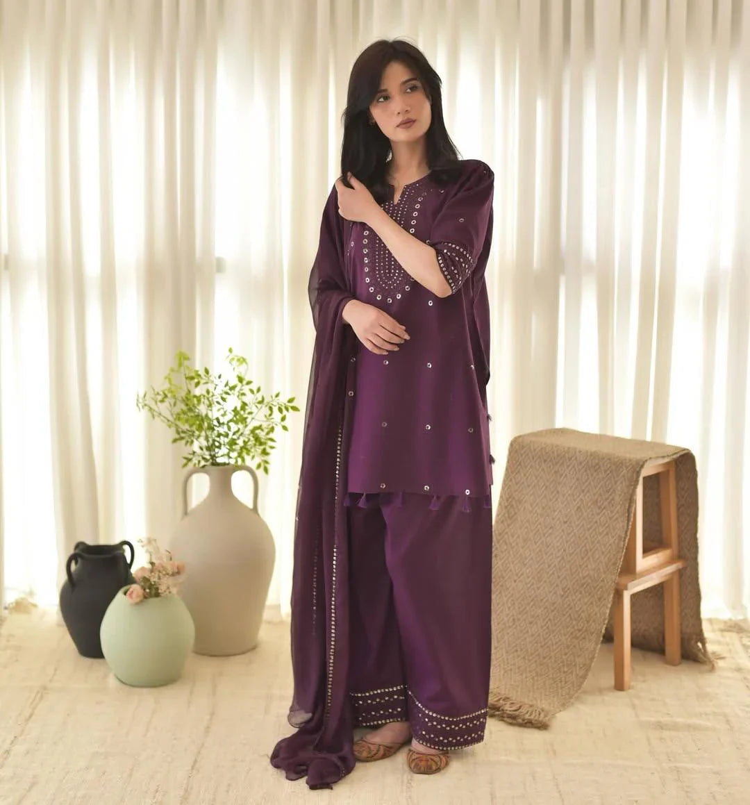 Anya 3pc Embroidered(Farshi Shalwar) RL-4