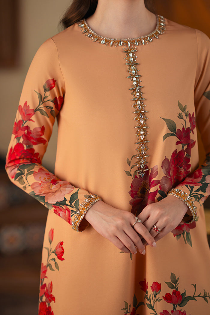 Kaif Printed with Handwork 3pc Dress