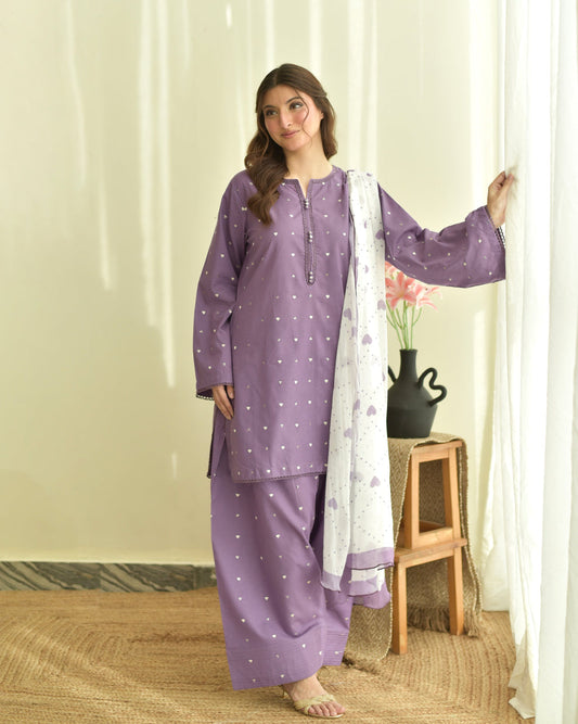 Purple Hearts 3pc Dress