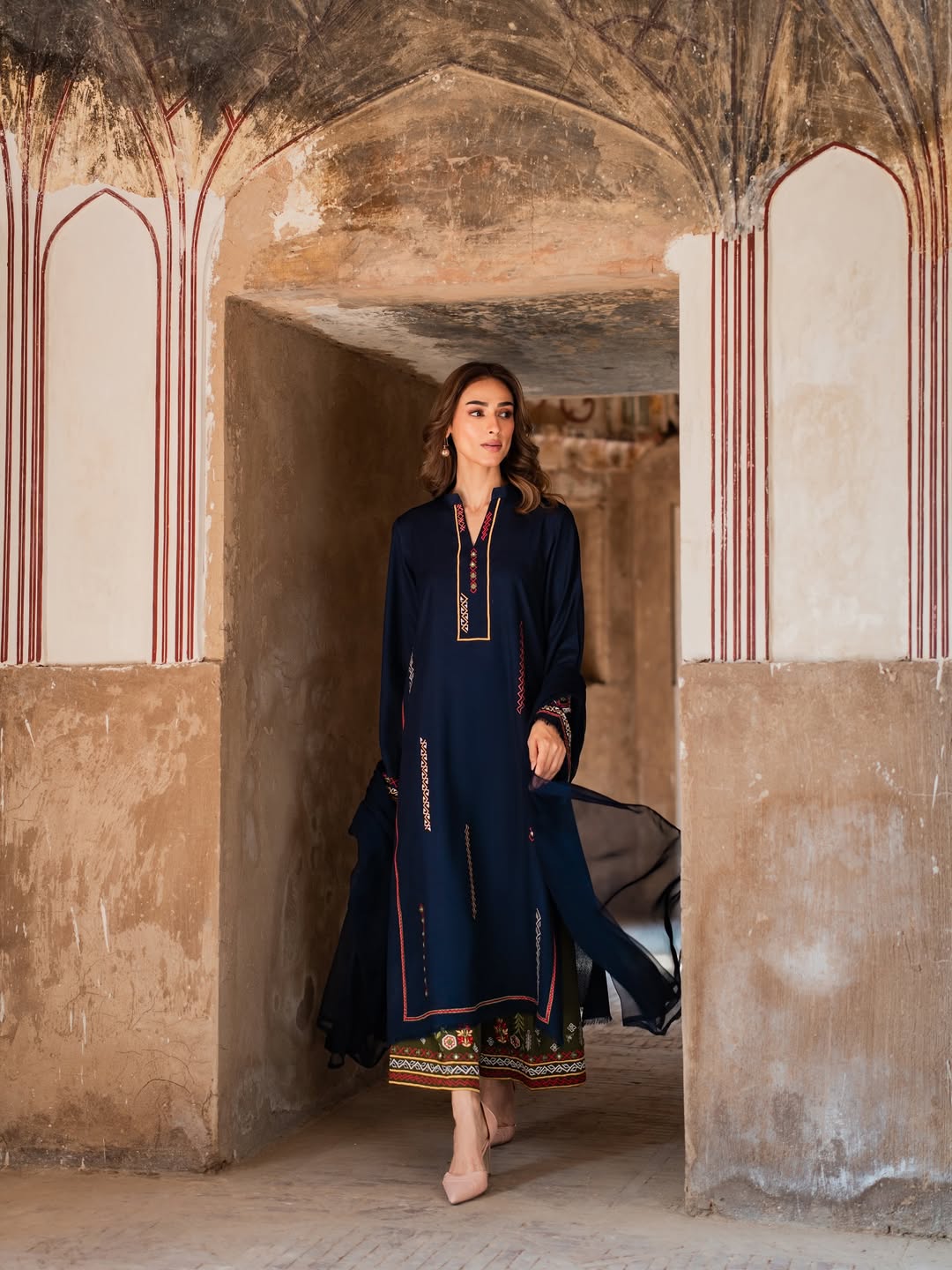 Roha Embroidered 3pc Dress