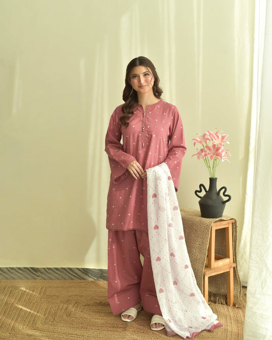 Pink Hearts 3pc Dress
