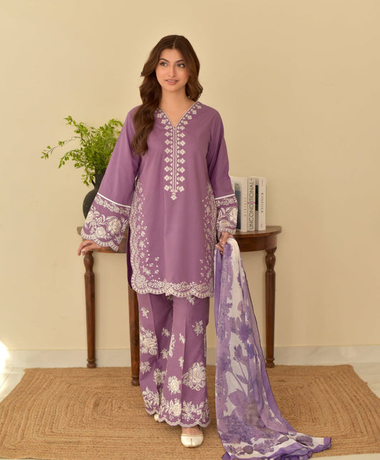 Shokh Emb 3pc Dress