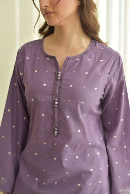 Purple Hearts 3pc Dress