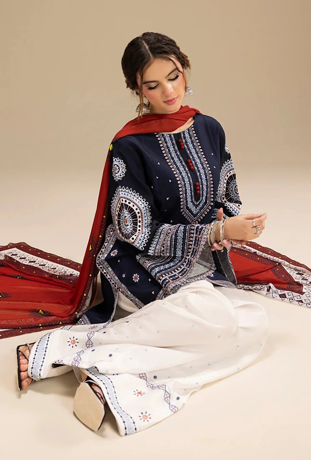 Arzu Full Embroidered 3pcs(Stitched) RL-3