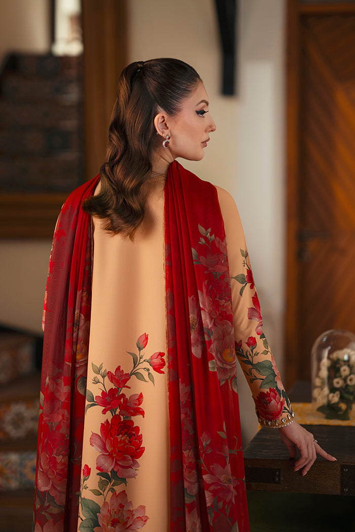 Kaif Printed with Handwork 3pc Dress