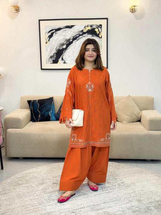 Zobia Emb 2pc Dress