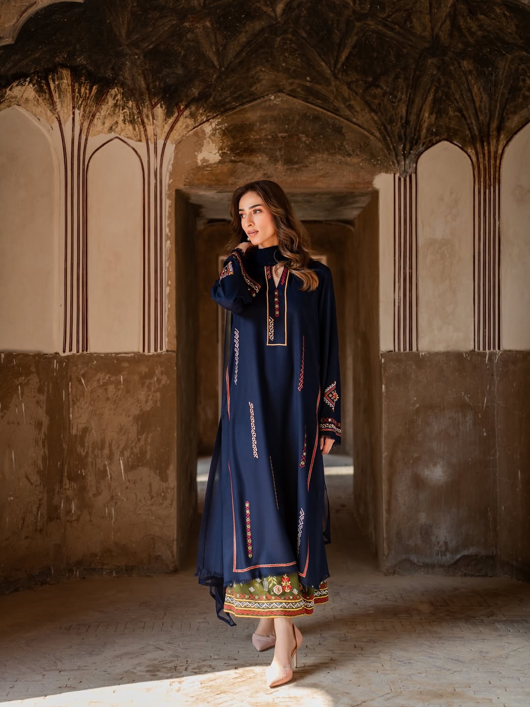 Roha Embroidered 3pc Dress