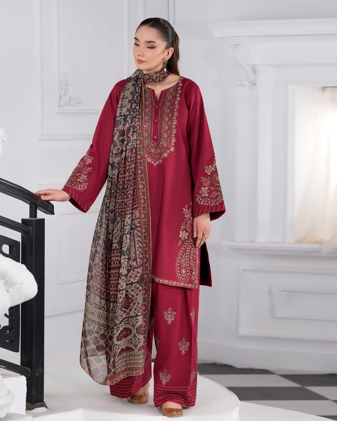 Abira Emb 3pc Dress