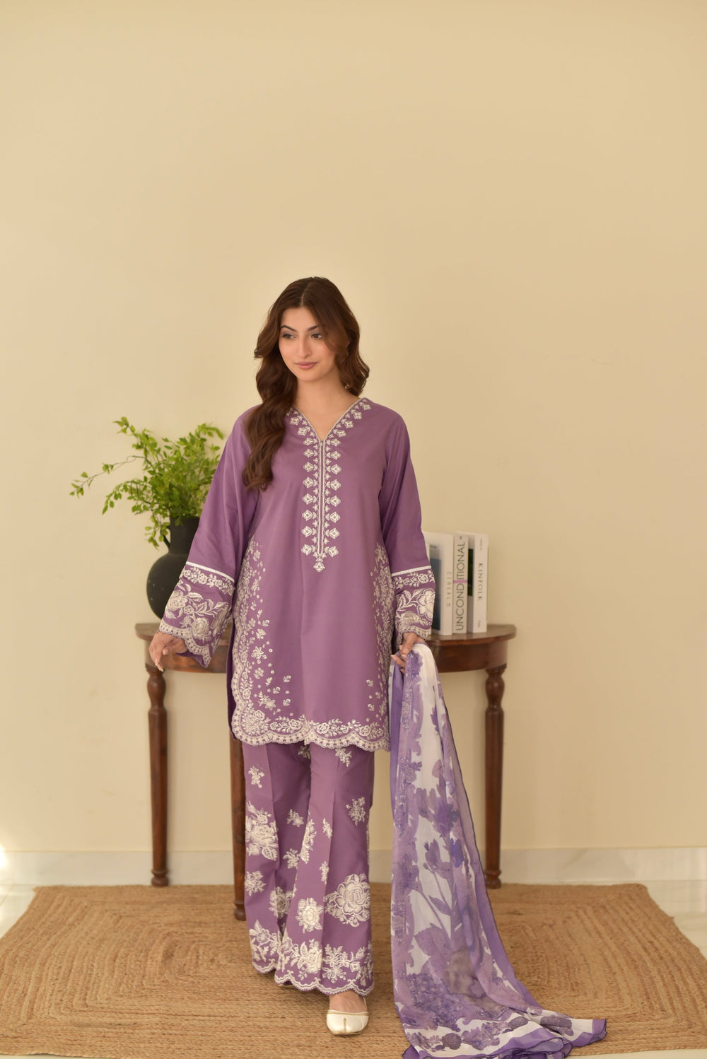 Shokh Emb 3pc Dress