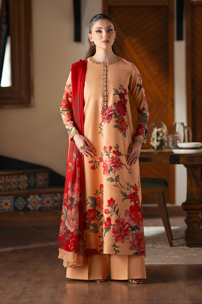 Kaif Printed with Handwork 3pc Dress