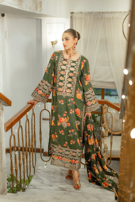 Saba Gul Emb 3pc Dress