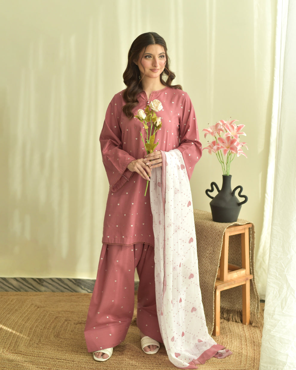 Pink Hearts 3pc Dress