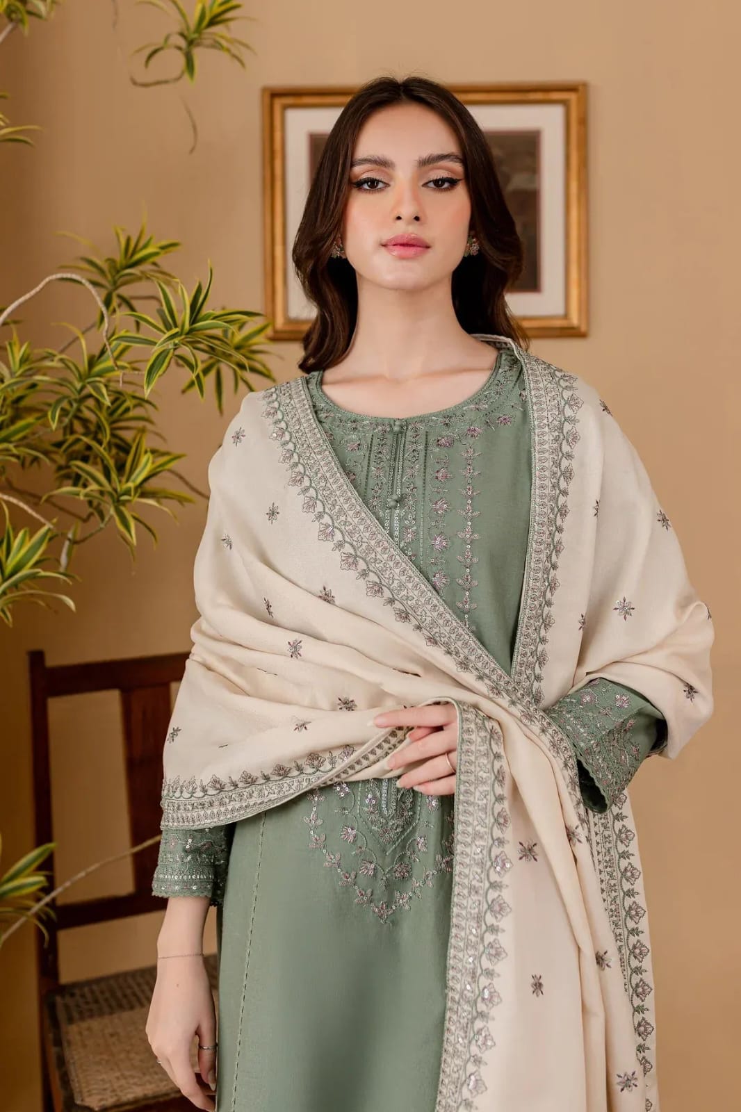 Zamrud Noor Embroidered 3pc Dress