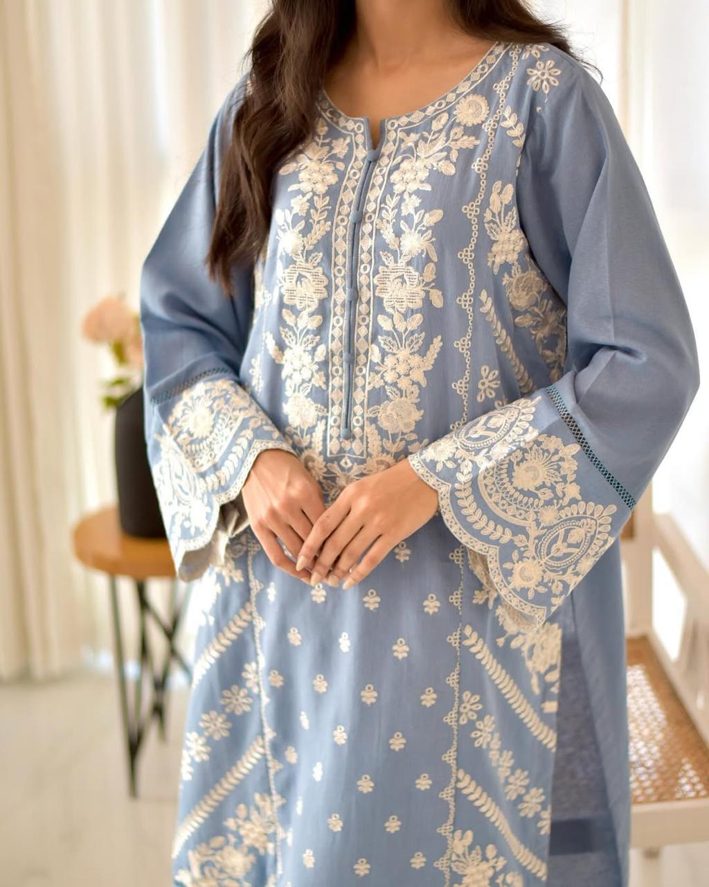 Sanober Emb 3pc Dress
